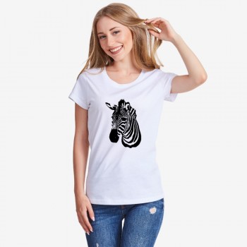 Дамска бяла тениска Zebra Дамска бяла тениска Zebra
