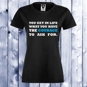 Дамска черна тениска черна Courage Дамска черна тениска черна Courage