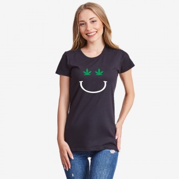 Дамска черна тениска Mary J Smile Дамска черна тениска Mary J Smile