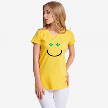 Дамска жълта тениска Mary J Smile Дамска жълта тениска Mary J Smile