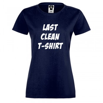 Дамска тъмно-синя тениска Last Clean T-Shirt Дамска тъмно-синя тениска Last Clean T-Shirt