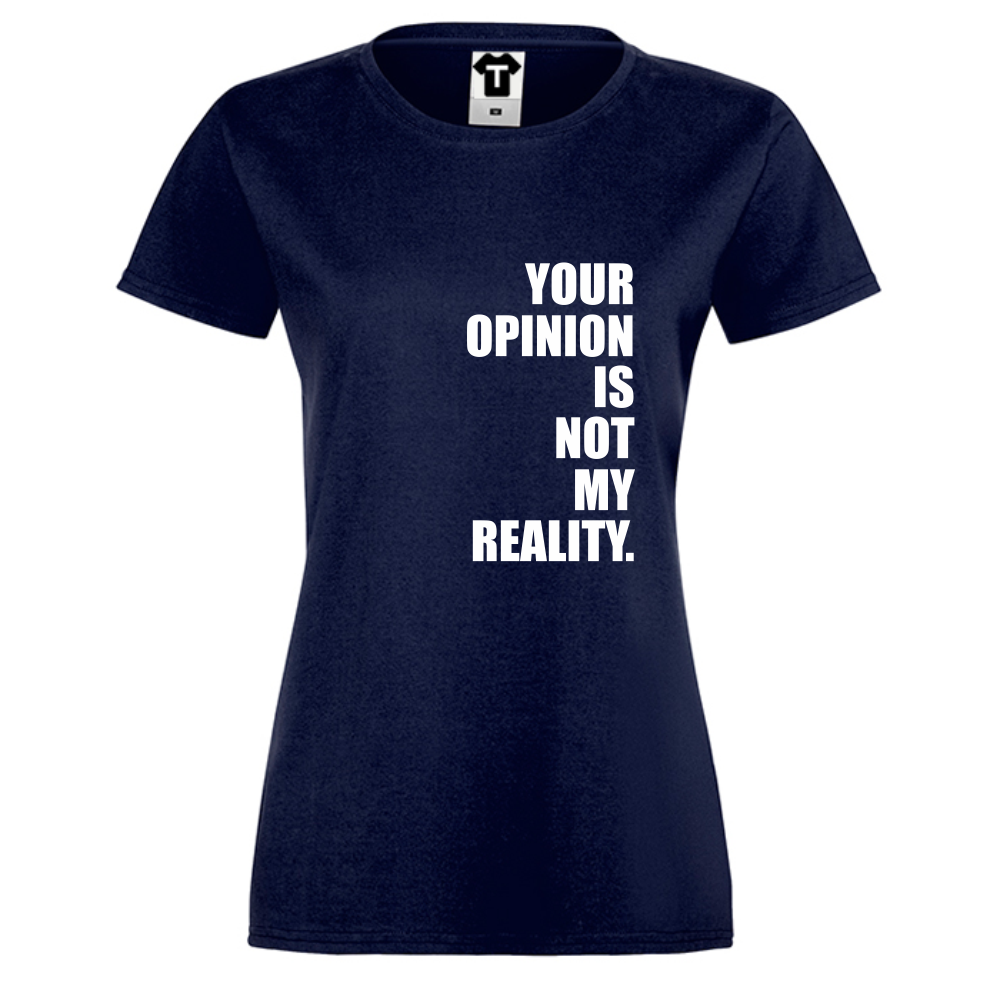 Дамска тъмно-синя тениска Your Opinion Дамска тъмно-синя тениска Your Opinion