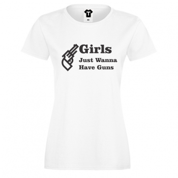 Дамска тениска бяла Girls Guns Дамска тениска бяла Girls Guns