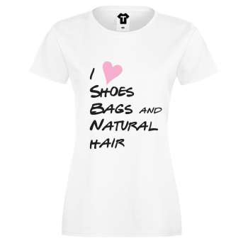 Дамска тениска бяла I Love shoes, bags… Дамска тениска бяла I Love shoes, bags…