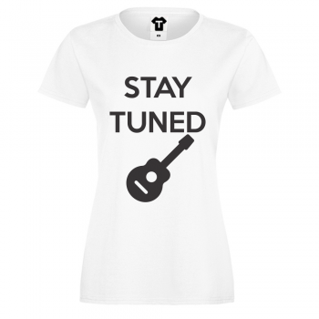Дамска тениска бяла Stay Tuned Дамска тениска бяла Stay Tuned