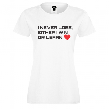 Дамска тениска бяла Win or Learn Дамска тениска бяла Win or Learn