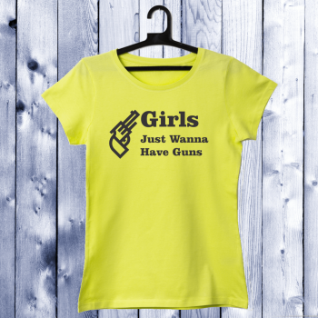 Дамска тениска жълта Girls Guns Дамска тениска жълта Girls Guns