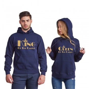 Сиви или тъмно-сини суитчери за двойки King and Queen of the castle Сиви или тъмно-сини суитчери за двойки King and Queen of the castle