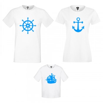Семейни тениски в различни цветове Anchor, Rudder and Ship Семейни тениски в различни цветове Anchor, Rudder and Ship