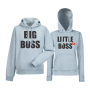 Комплект сиви суитчери за двойки  Big and Little Boss