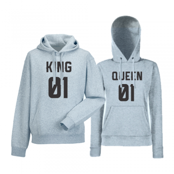 Комплект сиви суитчери за двойки King 01 Queen 01 Комплект сиви суитчери за двойки King 01 Queen 01