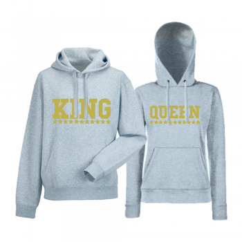 Комплект сиви суитчери за двойки King - Queen