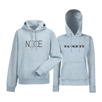 Комплект сиви суитчери за двойки Nice Naughty Комплект сиви суитчери за двойки Nice Naughty