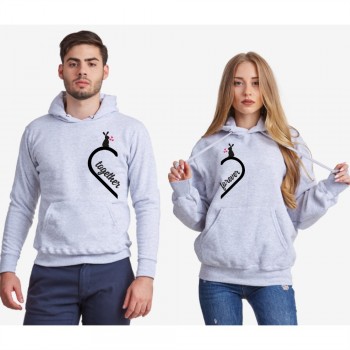 Комплект сиви суитчери за двойки Together Forever Bunny 2019 Комплект сиви суитчери за двойки Together Forever Bunny 2019