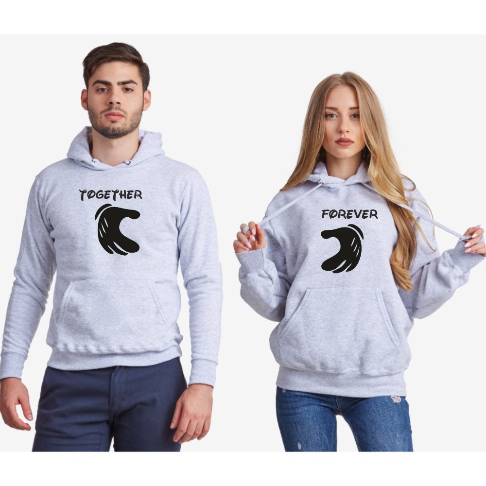 Комплект сиви суитчери за двойки Together Forever Hands 2019 Комплект сиви суитчери за двойки Together Forever Hands 2019