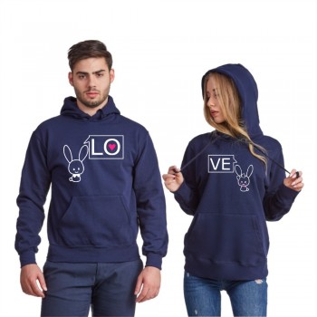 Комплект тъмно-сини суитчери за двойки LO-VE Bunny 2019 Комплект тъмно-сини суитчери за двойки LO-VE Bunny 2019