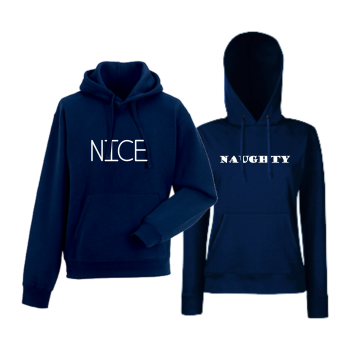 Комплект тъмно-сини суитчери за двойки Nice Naughty Комплект тъмно-сини суитчери за двойки Nice Naughty