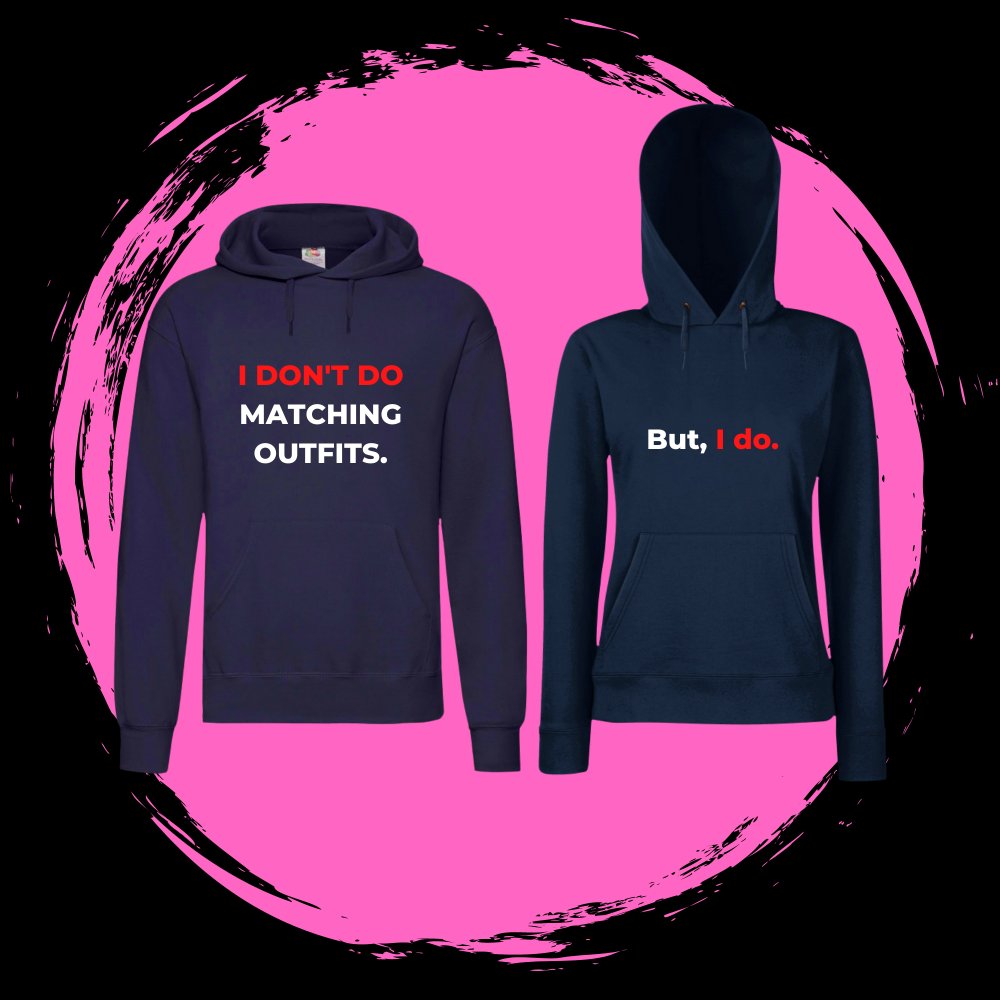 Комплект тъмно сини суичъри за двойки Matching Outfits Комплект тъмно сини суичъри за двойки Matching Outfits