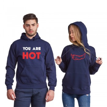 Тъмно-сини суитчери за двойки You are hot Тъмно-сини суитчери за двойки You are hot