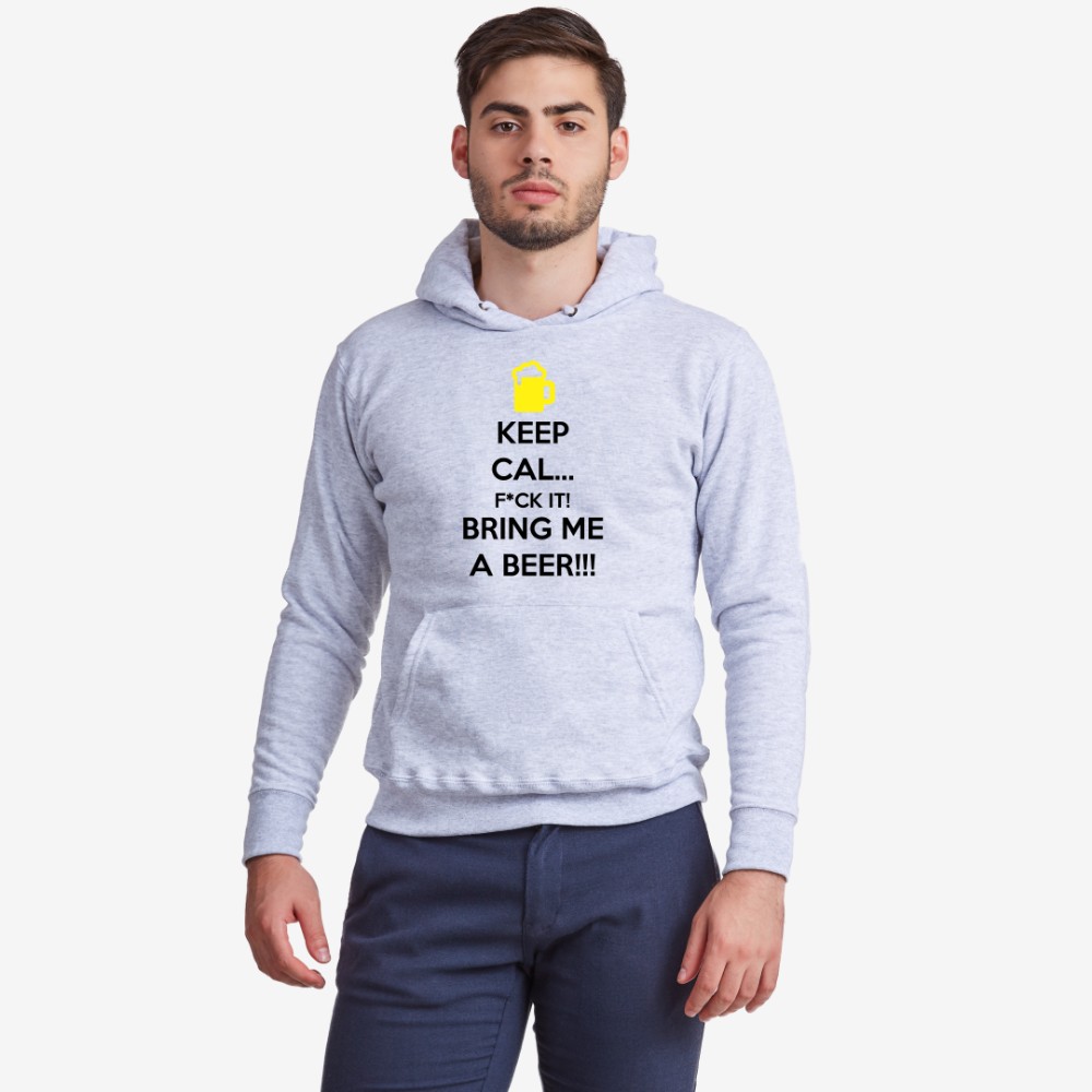 Мъжки сив суитчър Keep Calm and Bring me a beer