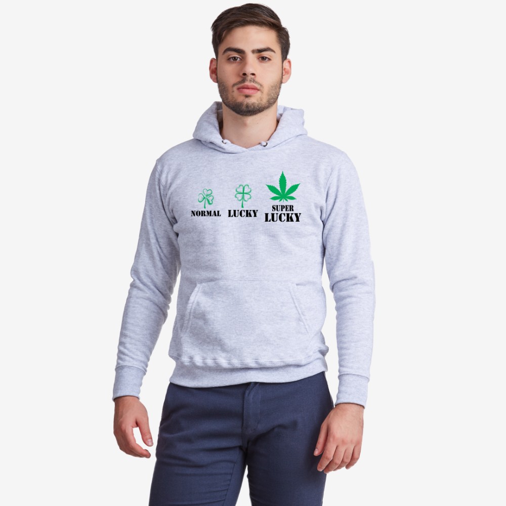 Мъжки сив суитчър Super Lucky Мъжки сив суитчър Super Lucky