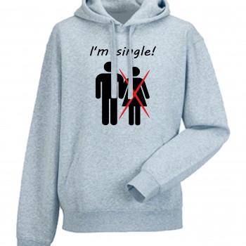 Мъжки суитчър I'm Single сив 