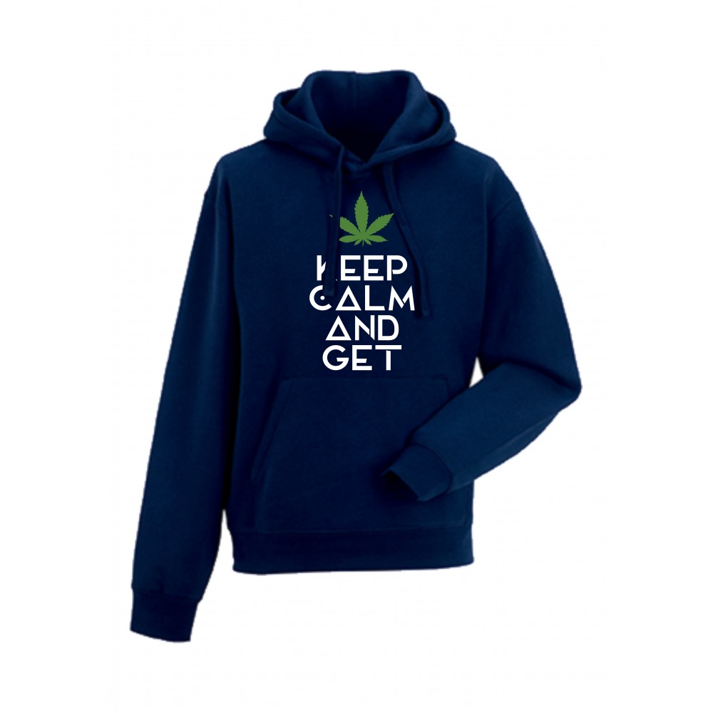 Мъжки суитчър Keep Calm and Get High Тъмно-син Мъжки суитчър Keep Calm and Get High Тъмно-син