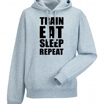 Мъжки суитчър Train, Eat, Sleap сив 