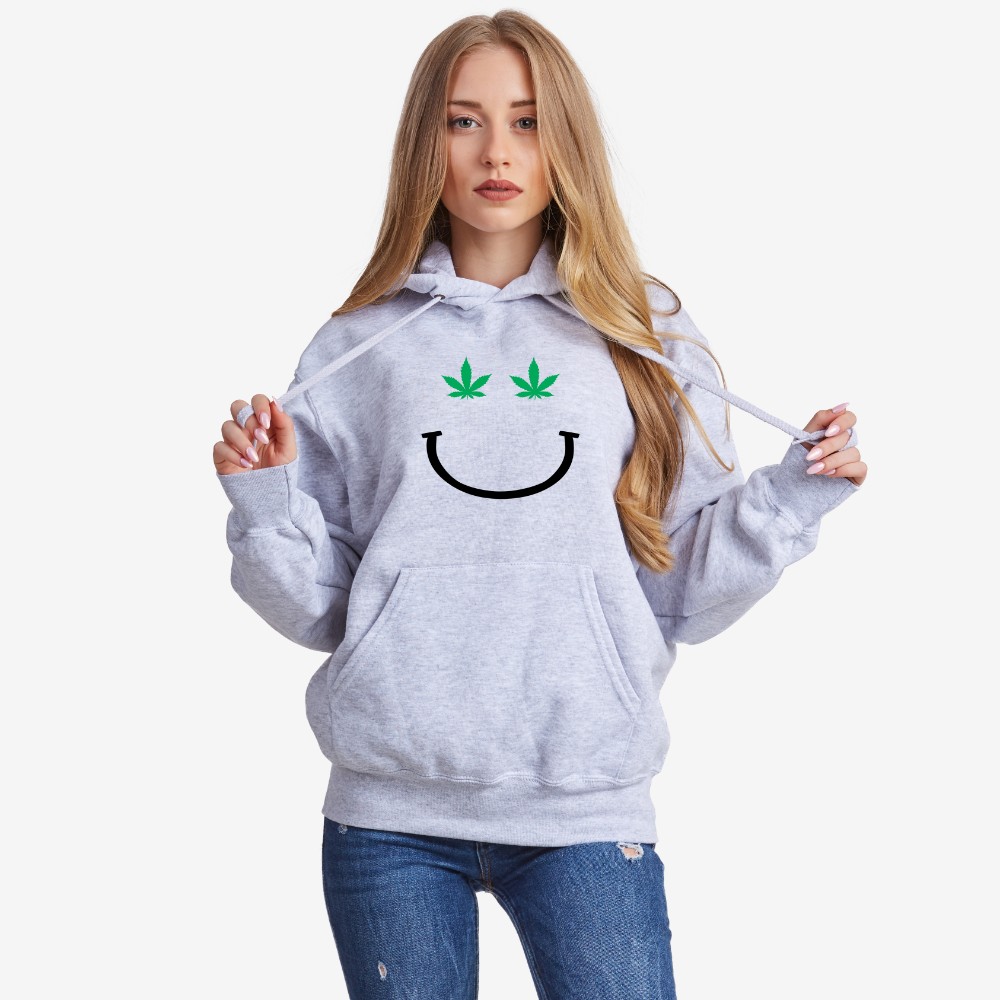 Дамски сив суитчър Mary J Smile