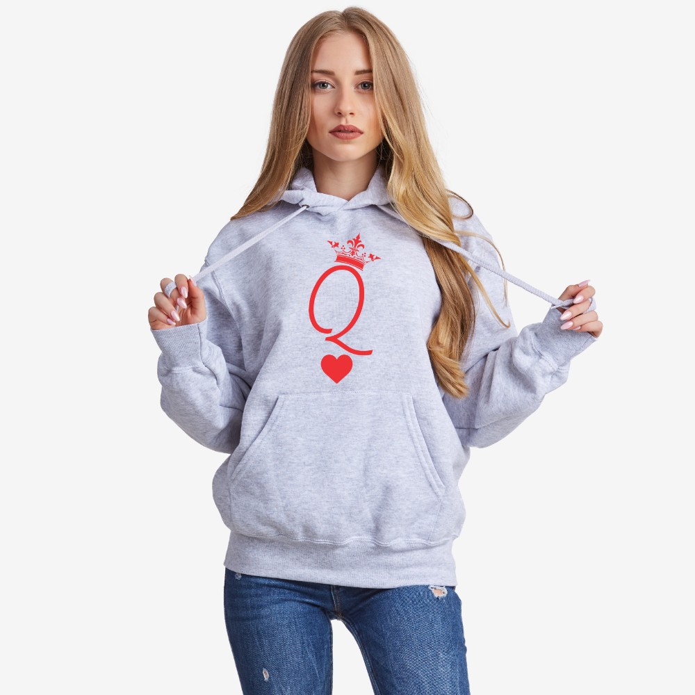Дамски сив суитчър Queen Card Symbol Дамски сив суитчър Queen Card Symbol