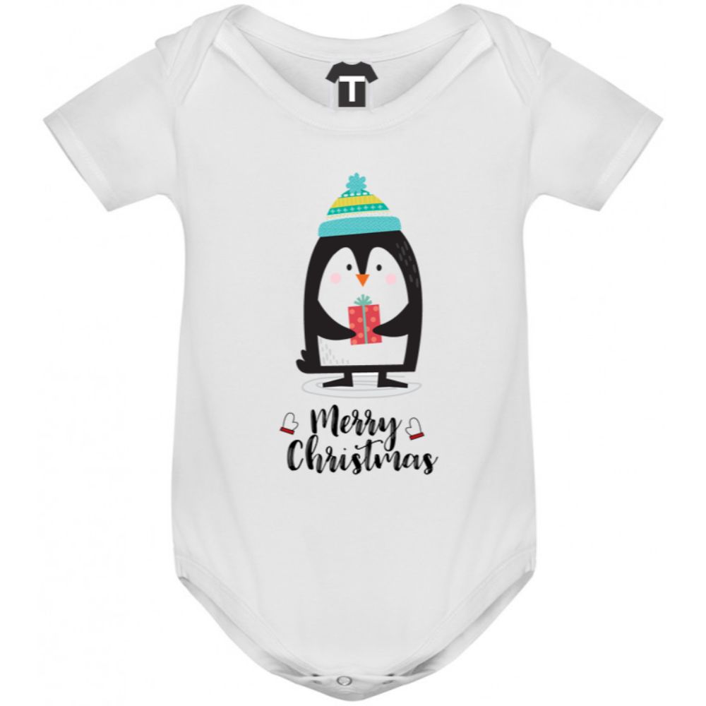 Бебешко боди Merry Christmas Penguin Boy 