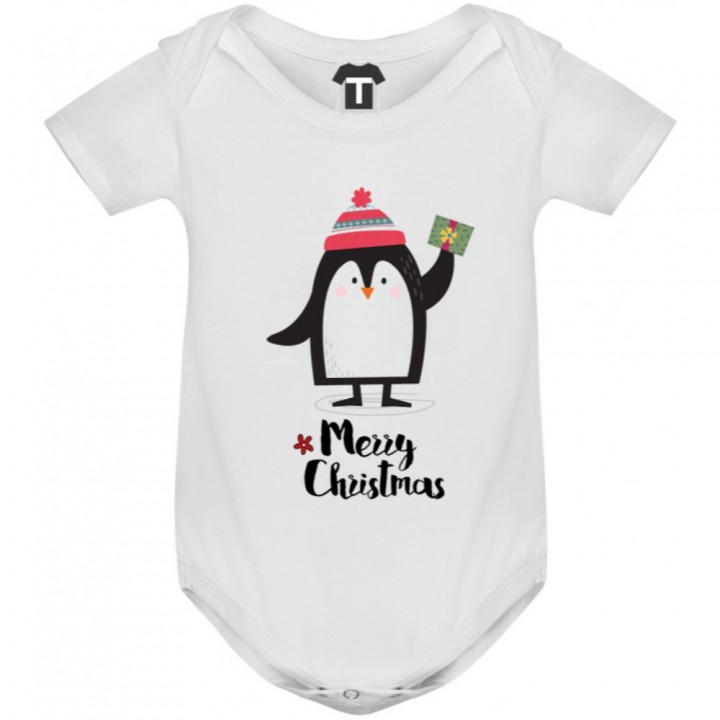 Бебешко боди Merry Christmas Penguin Girl