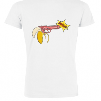 Мъжка бяла тениска от 100% органичен памук Banana Boom Мъжка бяла тениска от 100% органичен памук Banana Boom