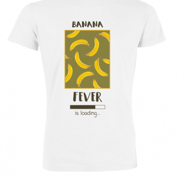 Мъжка бяла тениска от 100% органичен памук Banana Fever Мъжка бяла тениска от 100% органичен памук Banana Fever