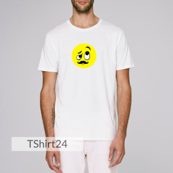 Мъжка бяла тениска с принт Emoji Мъжка бяла тениска с принт Emoji