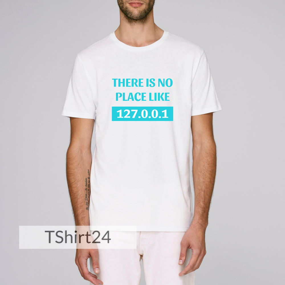 Мъжка бяла тениска с принт There is no place Мъжка бяла тениска с принт There is no place