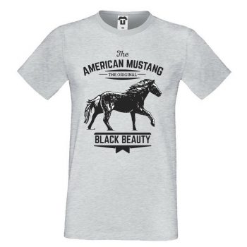 Мъжка сива тениска American Mustang