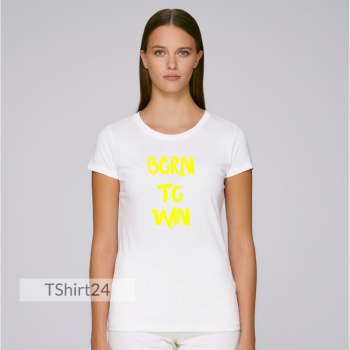 Дамска бяла тениска Born to Win Дамска бяла тениска Born to Win