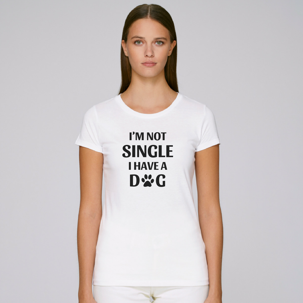 Дамска бяла тениска I'm not single Дамска бяла тениска I'm not single