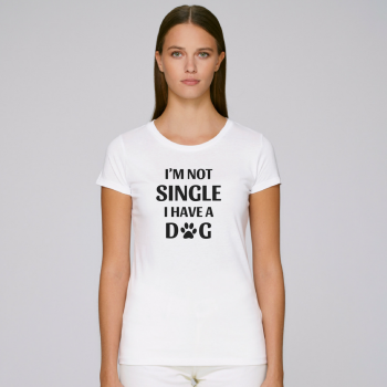Дамска бяла тениска I'm not single