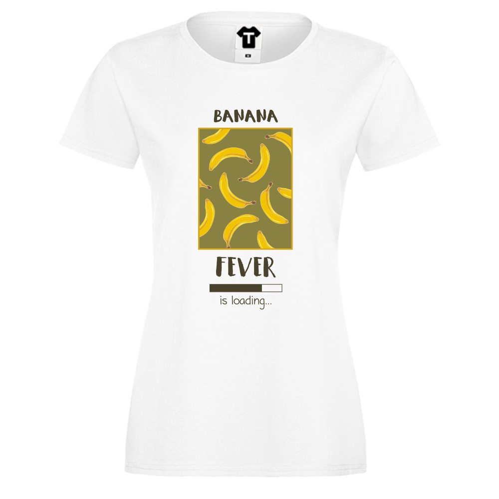 Дамска бяла тениска от 100% органичен памук Banana Fever