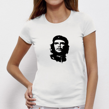 Дамска бяла тениска от 100% органичен памук Che Guevara