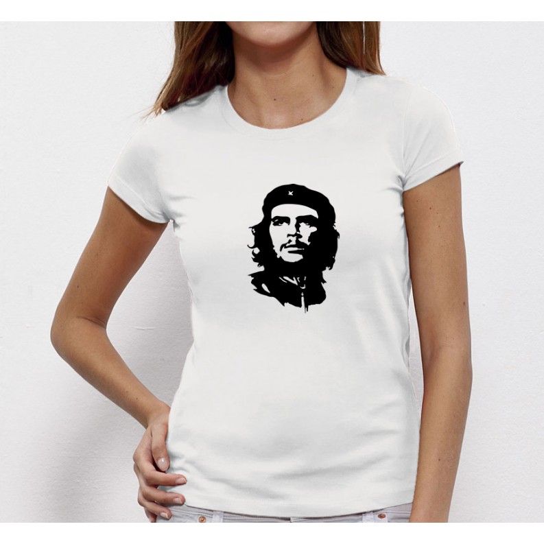 Дамска бяла тениска от 100% органичен памук Che Guevara Дамска бяла тениска от 100% органичен памук Che Guevara