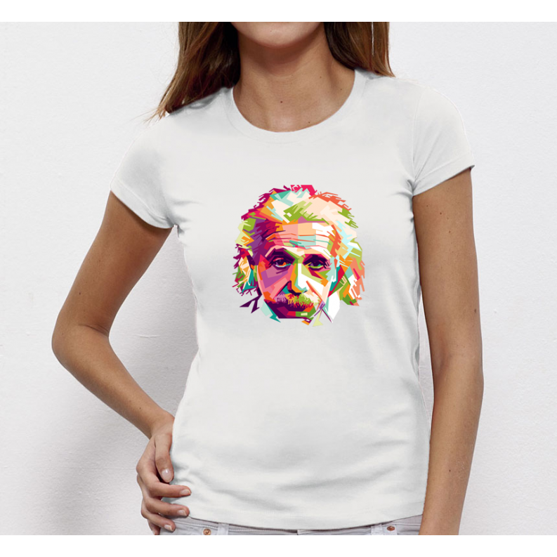Дамска бяла тениска от 100% органичен памук Einstein Дамска бяла тениска от 100% органичен памук Einstein