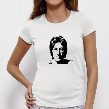 Дамска бяла тениска от 100% органичен памук John Lennon