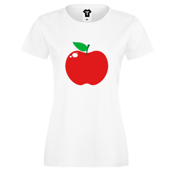 Дамска бяла тениска от 100% органичен памук Red Apple Дамска бяла тениска от 100% органичен памук Red Apple