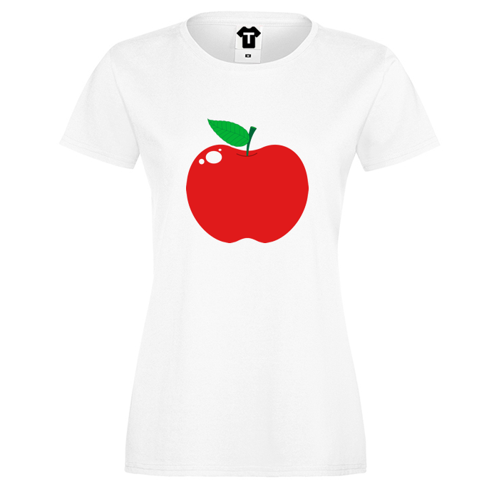 Дамска бяла тениска от 100% органичен памук Red Apple Дамска бяла тениска от 100% органичен памук Red Apple