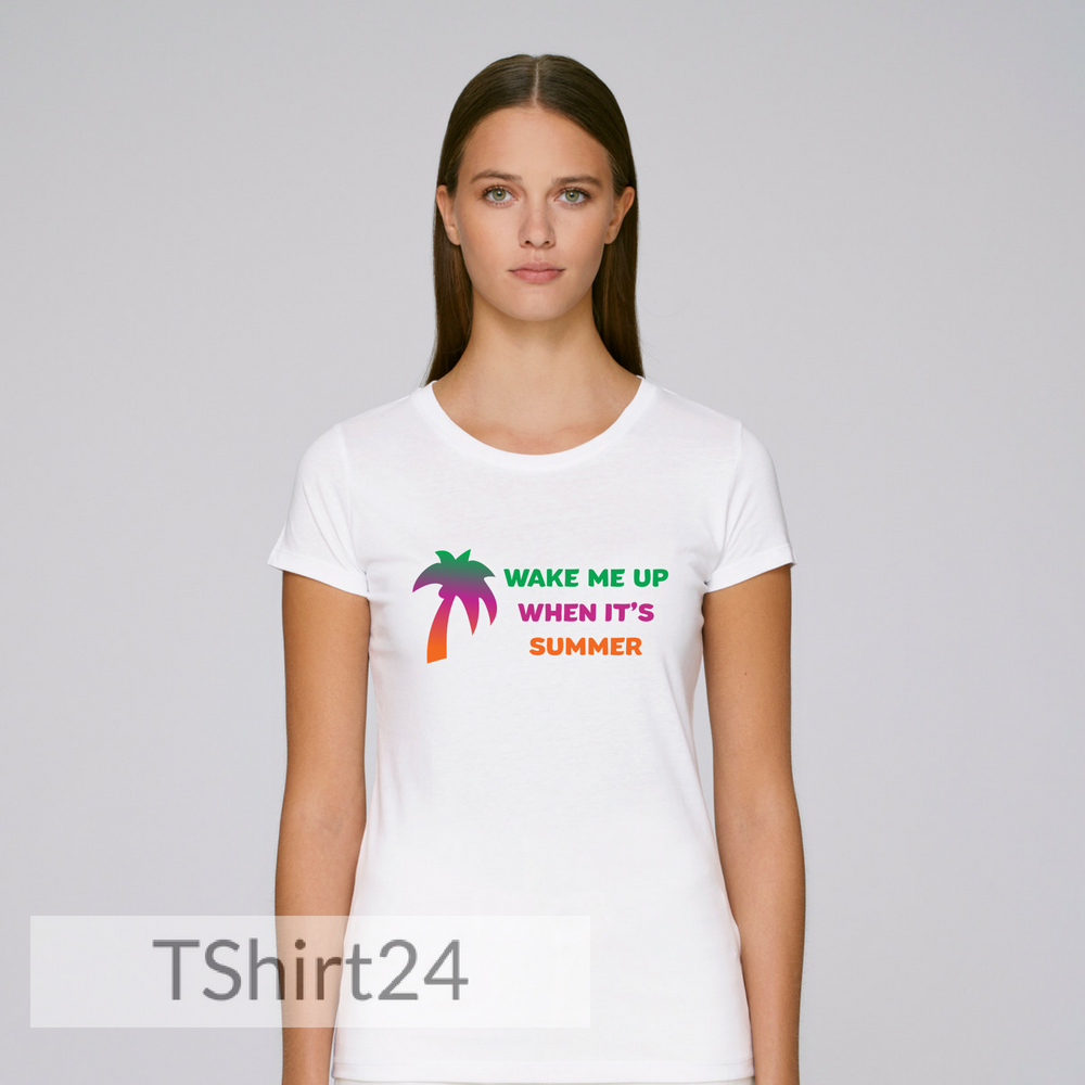 Дамска бяла тениска Wake Me Up When It's Summer Дамска бяла тениска Wake Me Up When It's Summer