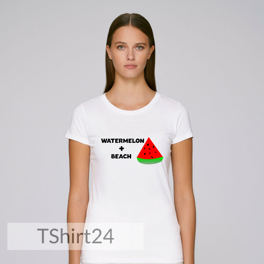 Дамска бяла тениска Watermellon plus Beach Дамска бяла тениска Watermellon plus Beach