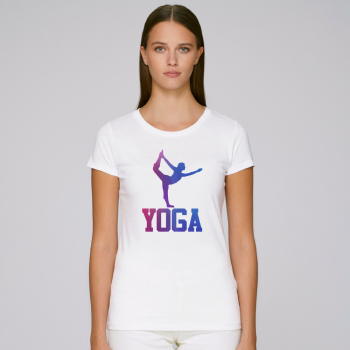 Дамска бяла тениска Yoga